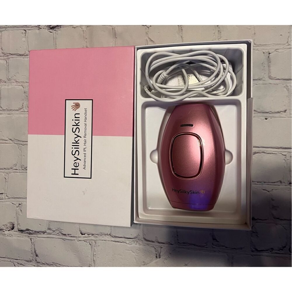 Hey Silky Skin Women's Advanced IPL Hair Removal Handset Rose Gold Pink New - Picture 4 of 15